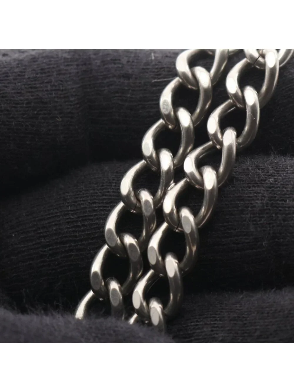 Celine Billfold Biker Chain Wallet Black Leather Shoulder